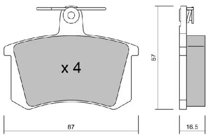 Комплект тормозных колодок AISIN BPFI-2008